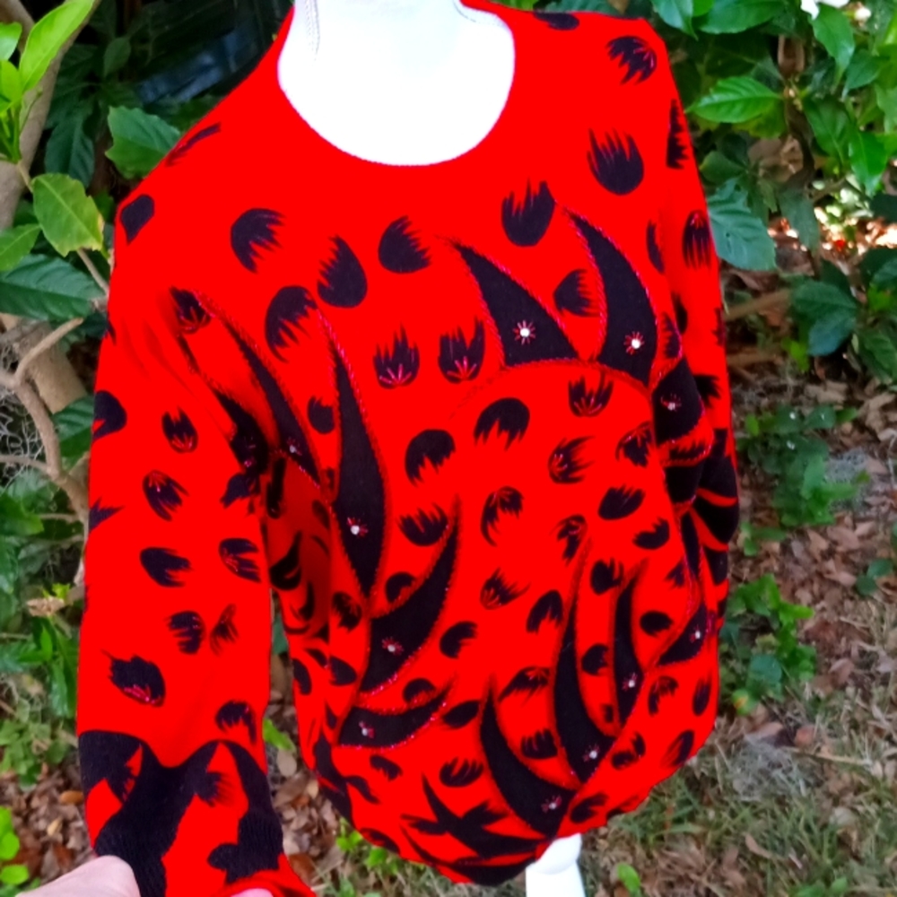 '80s vintage lambswool punk princess sweater